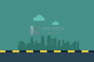 View of the building in the city, wallpaper, vector illustrator