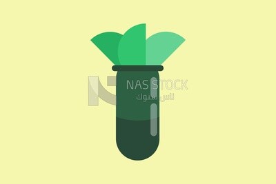 Green plant, graphics, icons, vector illustrator.