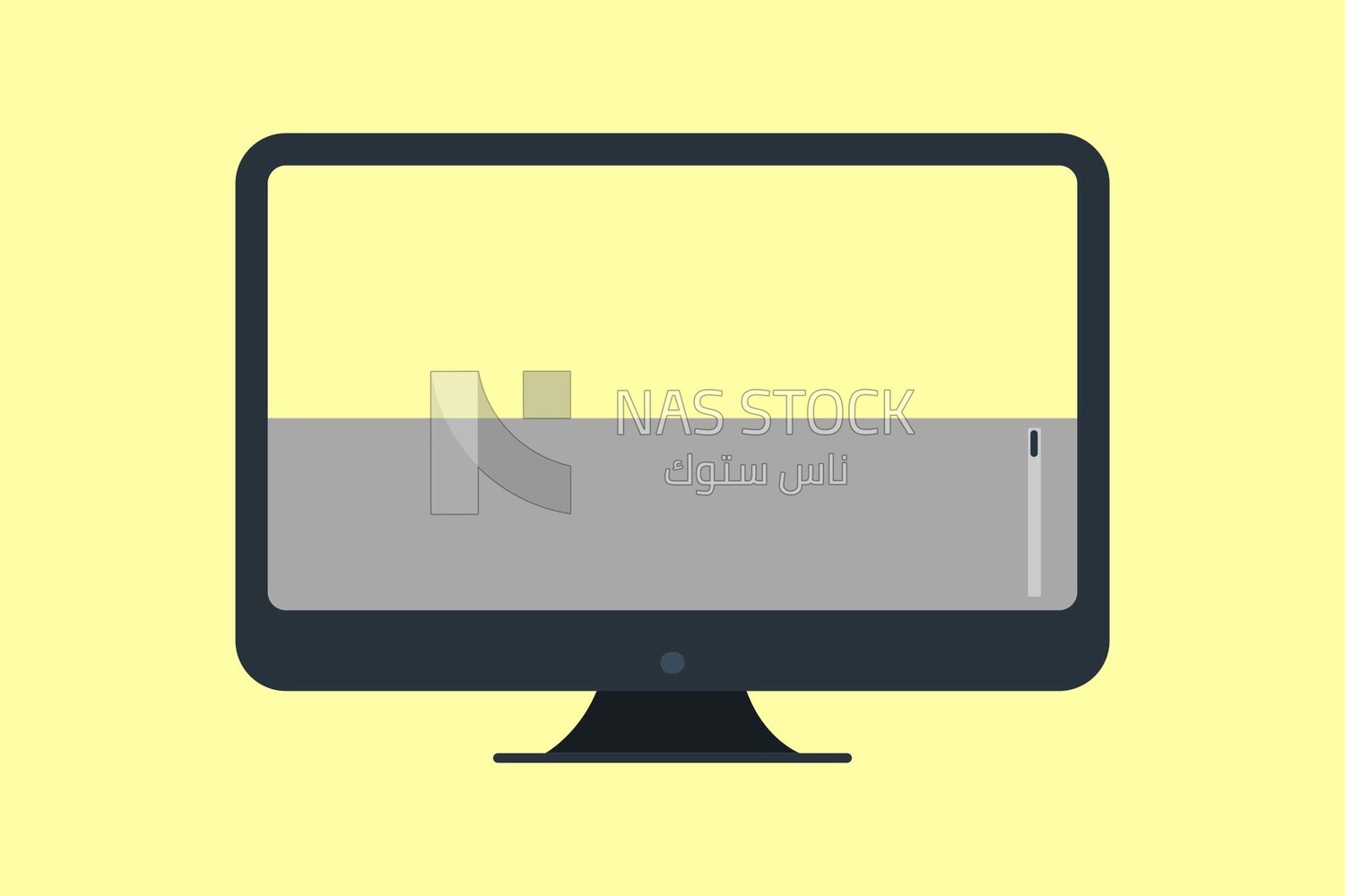 Computer screen, icons, vector illustrator