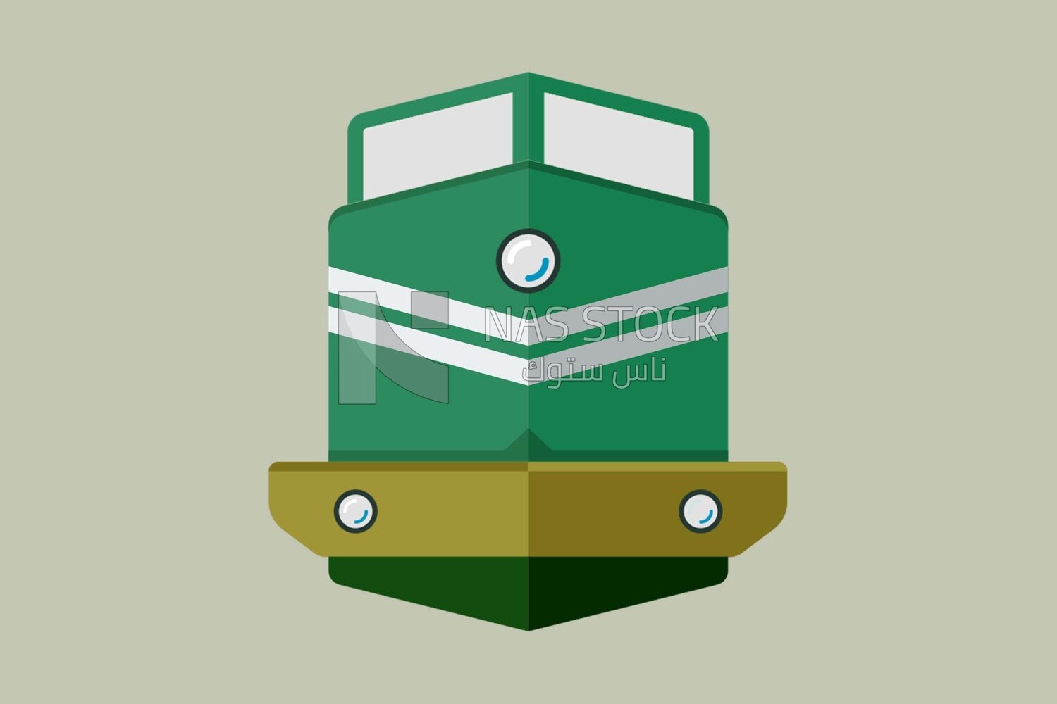 Green train, icons and templates, vector illustrator