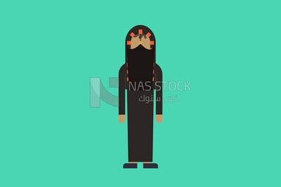 Woman in Bedouin dress