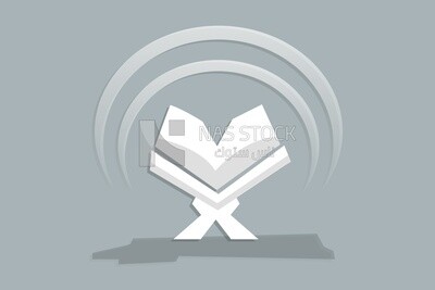 Quran book, graphics, icons, vector illustrator.