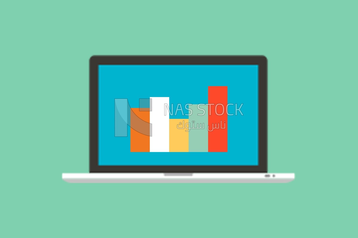 Laptop, icons and templates, vector illustrator