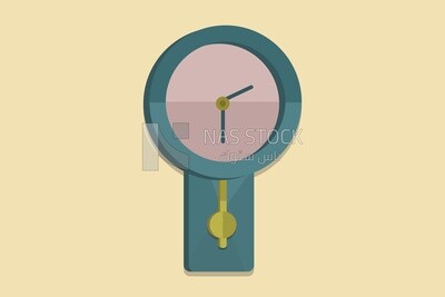 Wall clock, icons and templates, vector illustrator