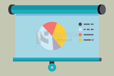 Presentation board, icons, templates and vector illustrator
