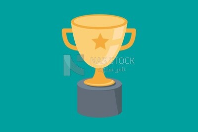 Golden cup, icons, templates and vector illustrator