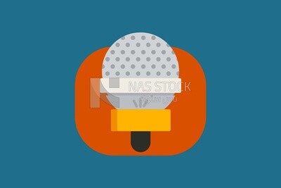 Baby toy on a white circle, graphics, icons, vector illustrator.