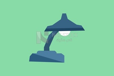 Desk lamp, icons and templates, vector illustrator