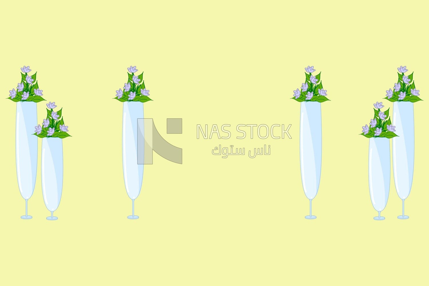 Glass vases, graphics, icons, vector illustrator.