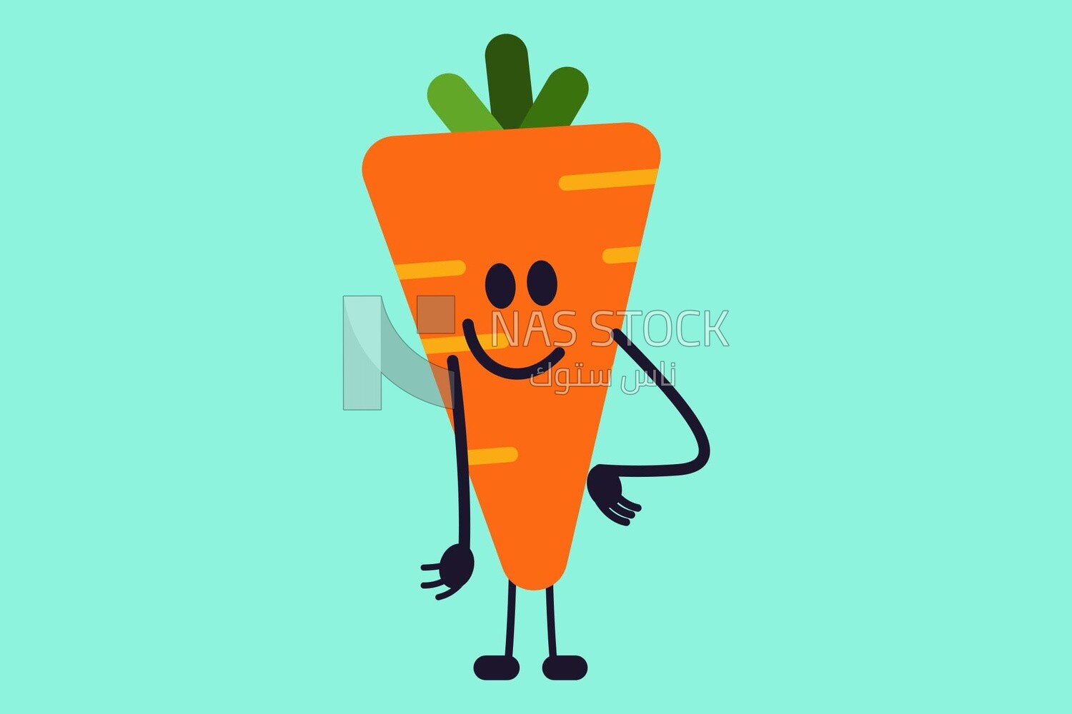 Carrot character, icons and templates, vector illustrator