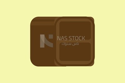 Brown office, graphics, icons, vector illustrator.