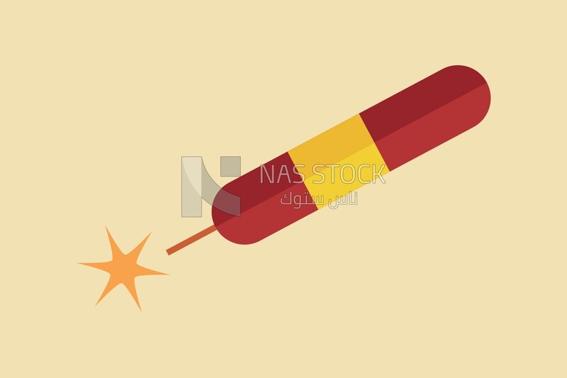 Fireworks rocket, icons and templates, vector illustrator