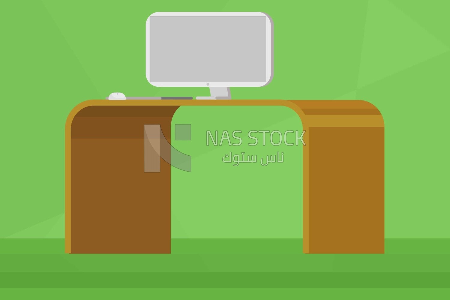 Brown office, graphics, icons, vector illustrator.