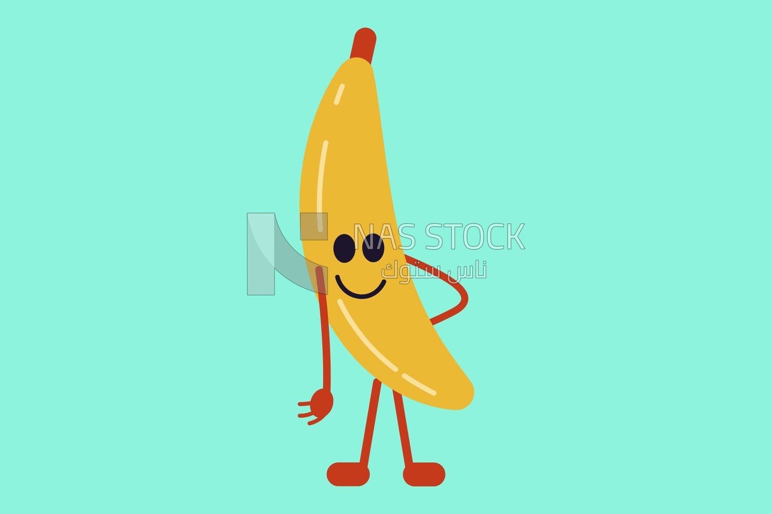 Banana character, icons and templates, vector illustrator