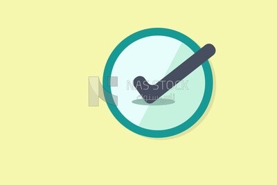 Right check, graphics, icons, vector illustrator.
