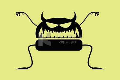 Black monster, icons and templates, vector illustrator
