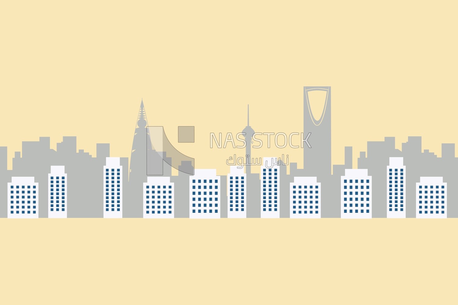 View of saudi towers, wallpaper, vector illustrator