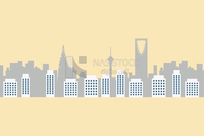 View of saudi towers, wallpaper, vector illustrator