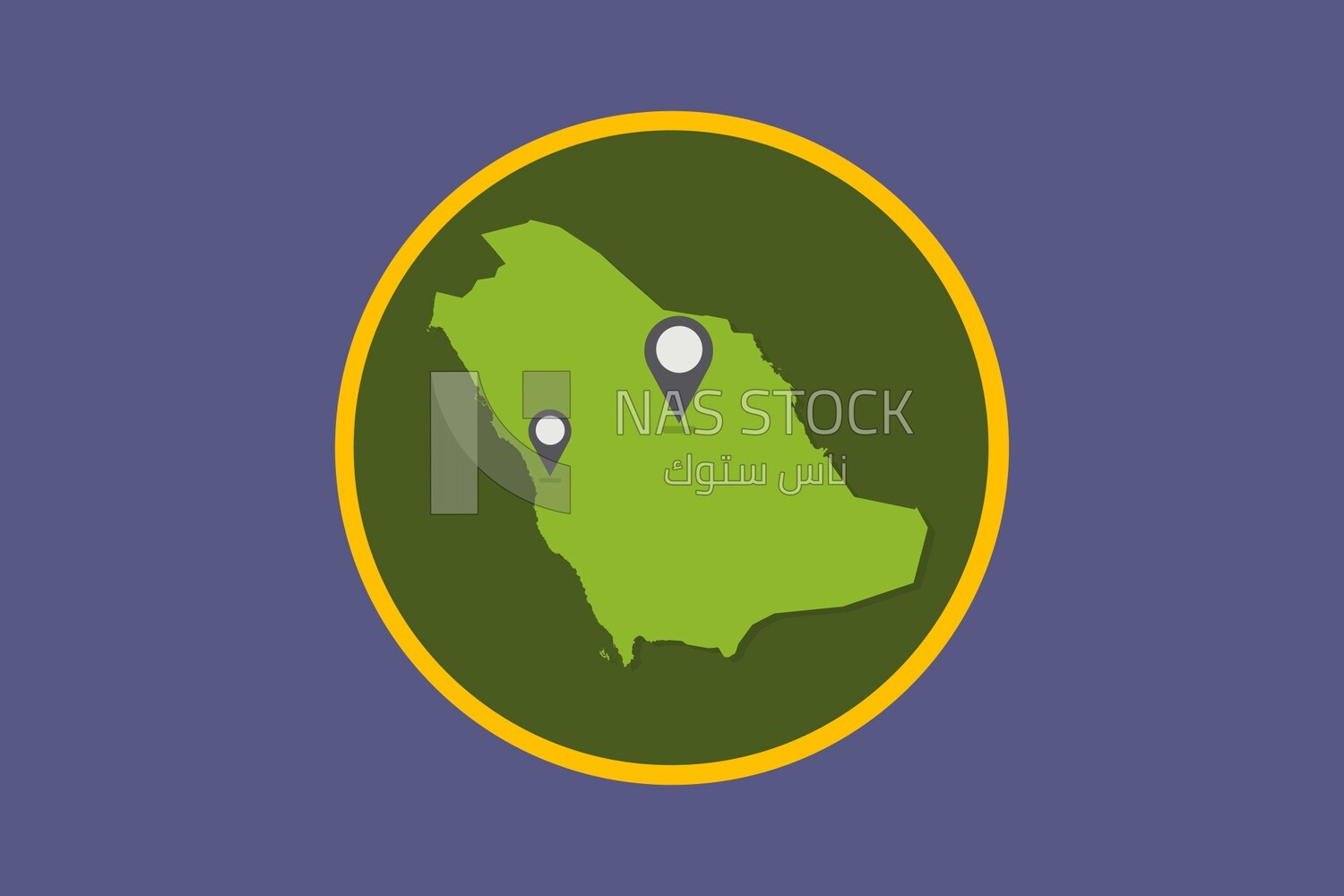 Pins on a map, graphics, icons, vector illustrator.