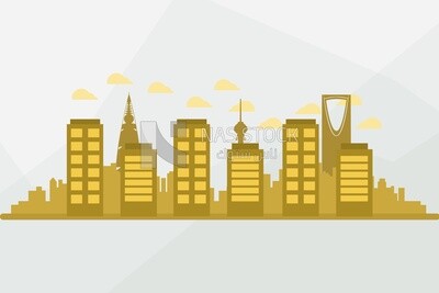 View of saudi towers, wallpaper, vector illustrator
