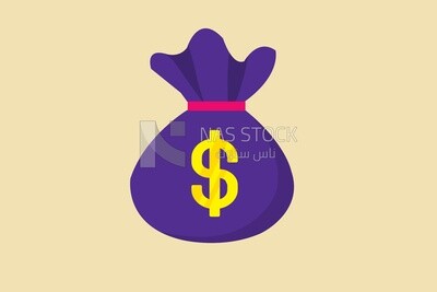 Bag of money icon, icons, templates and vector illustrator