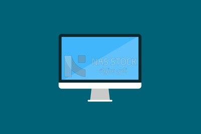 Computer screen, graphics, icons, vector illustrator.