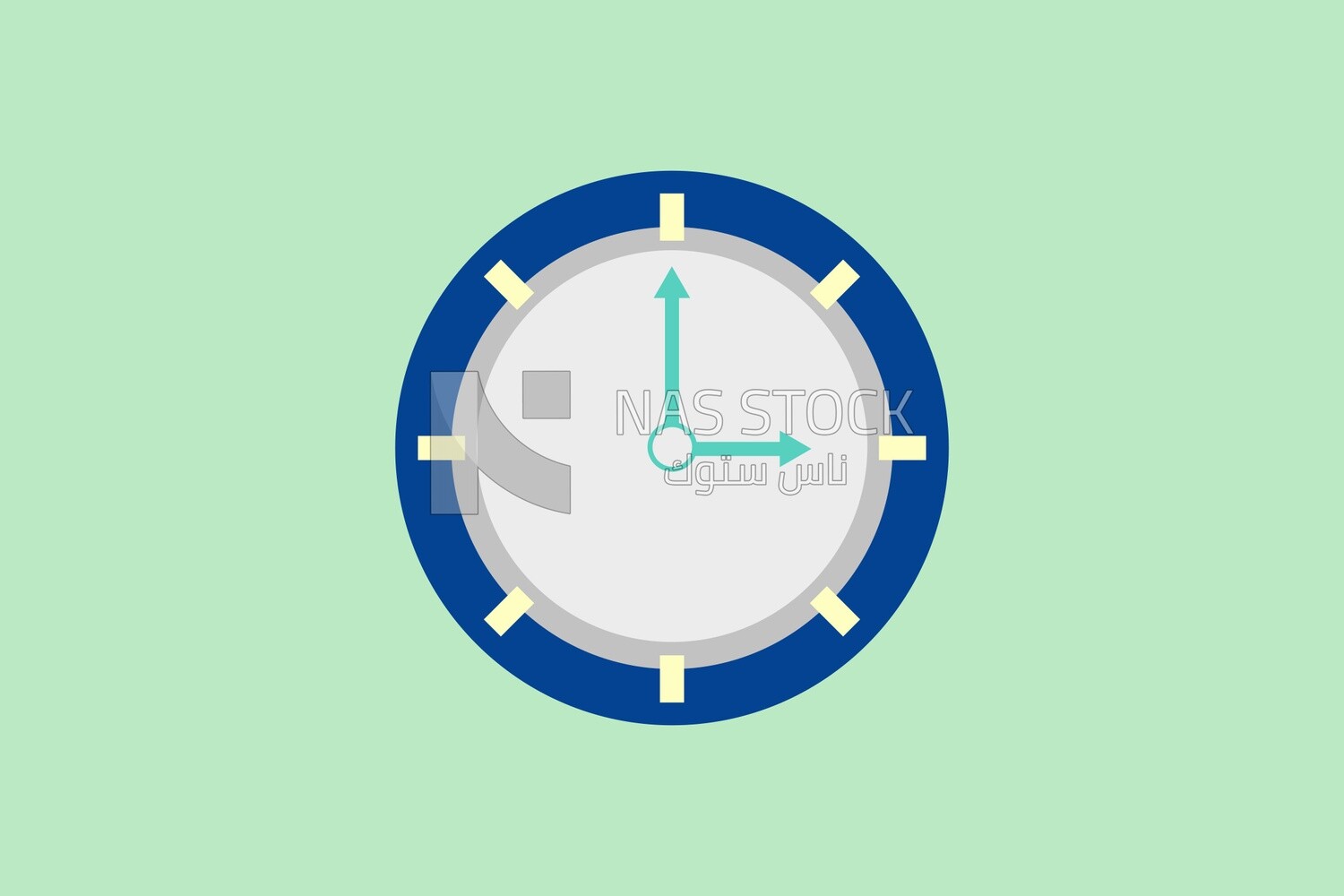 Wall clock, graphics, icons, vector illustrator.