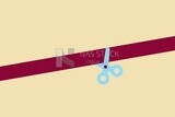 Scissors cutting banner, graphics, icons, vector illustrator.