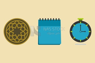 Different icons on the same background, graphics, icons, vector illustrator.