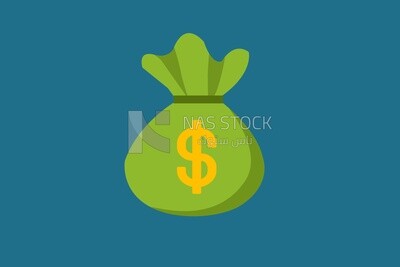 Bag of money icon, icons, templates and vector illustrator