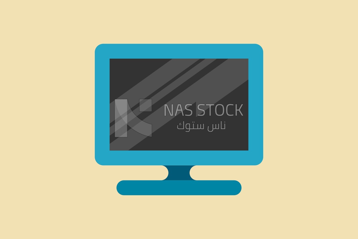 Computer screen, graphics, icons, vector illustrator.