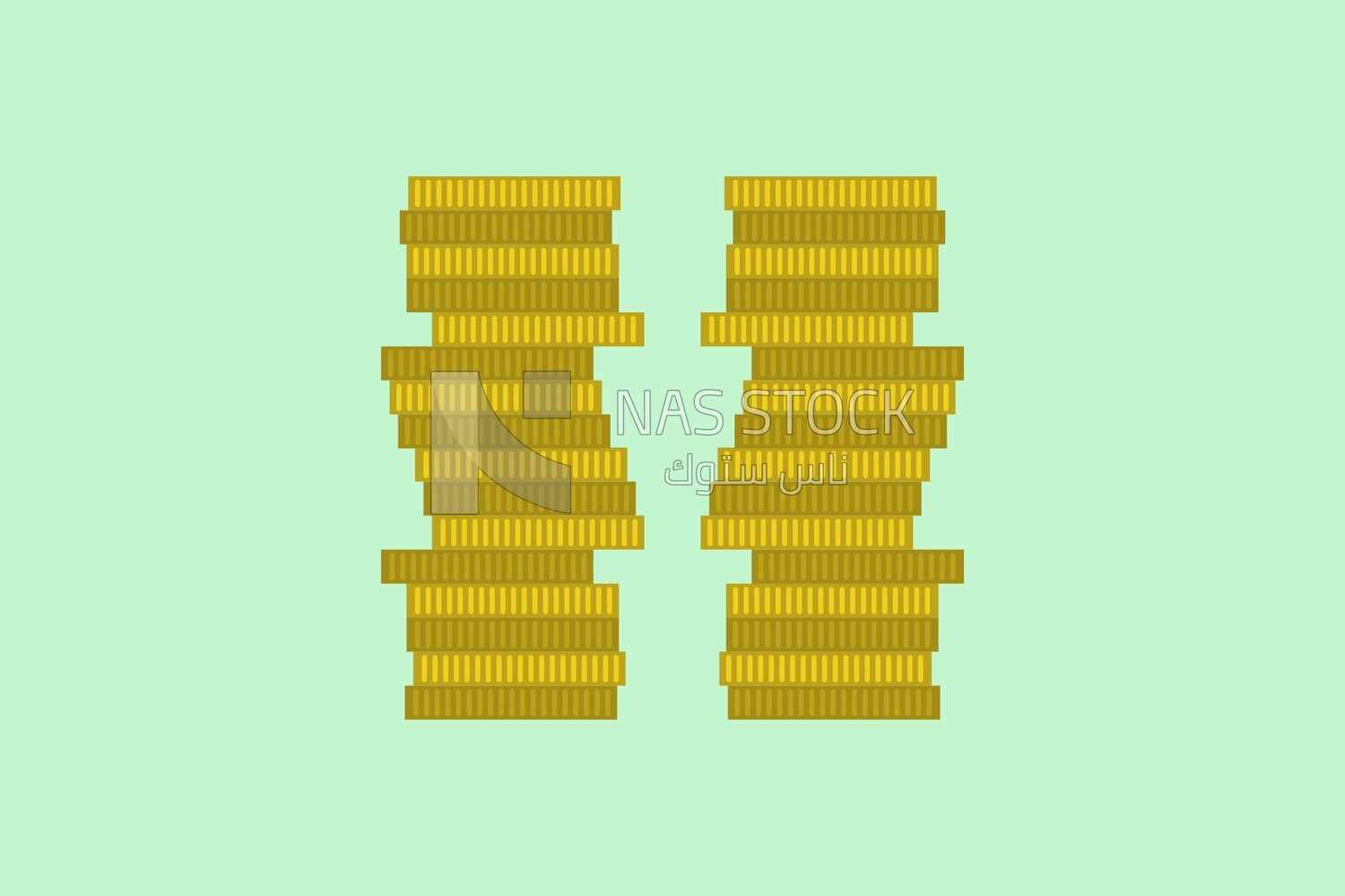 Golden coins, graphics, icons, vector illustrator.