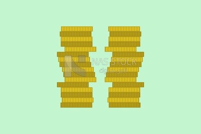 Golden coins, graphics, icons, vector illustrator.