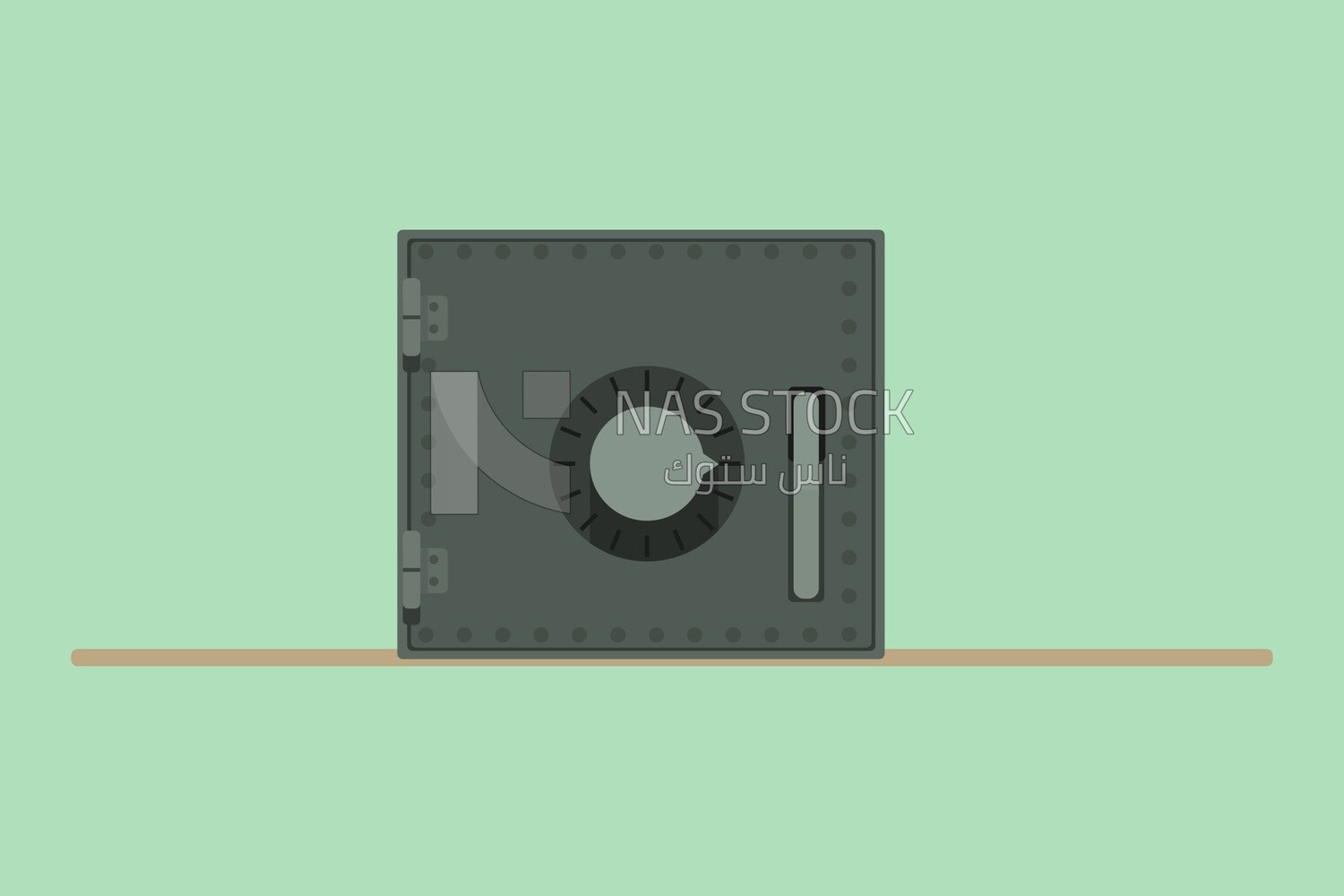 Money safe, graphics, icons, vector illustrator.
