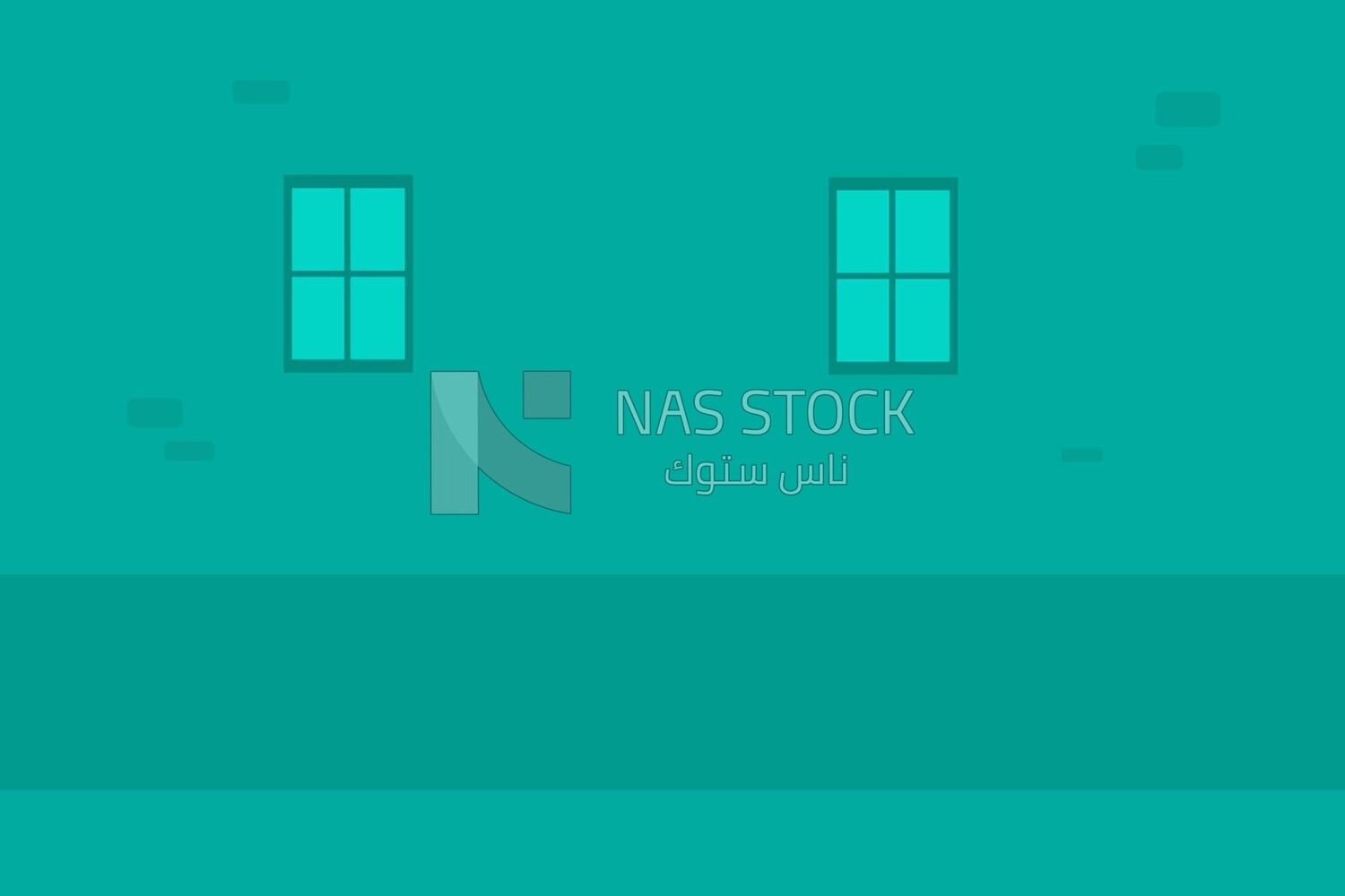 View of the wall in the room, wallpaper, vector illustrator