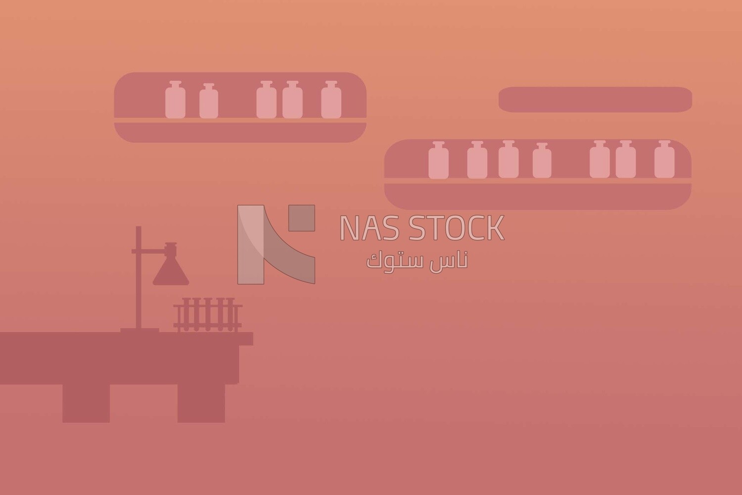 View of the lab icons, wallpaper, vector illustrator