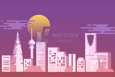 The saudi towers, wallpaper, vector illustrator