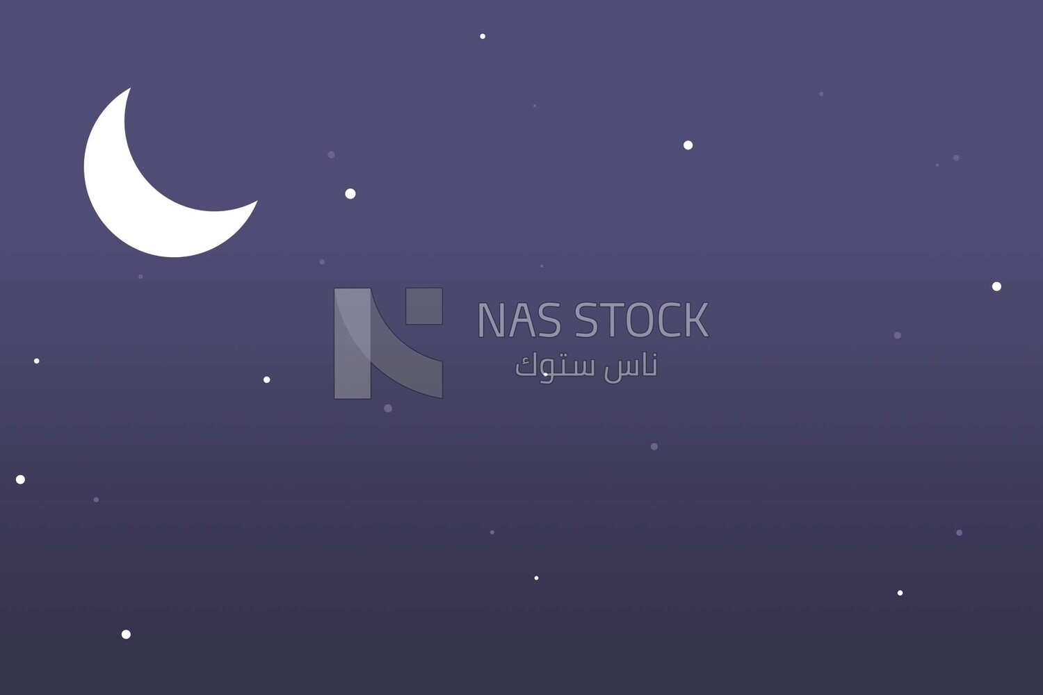 View of the moon in the sky, wallpaper, vector illustrator