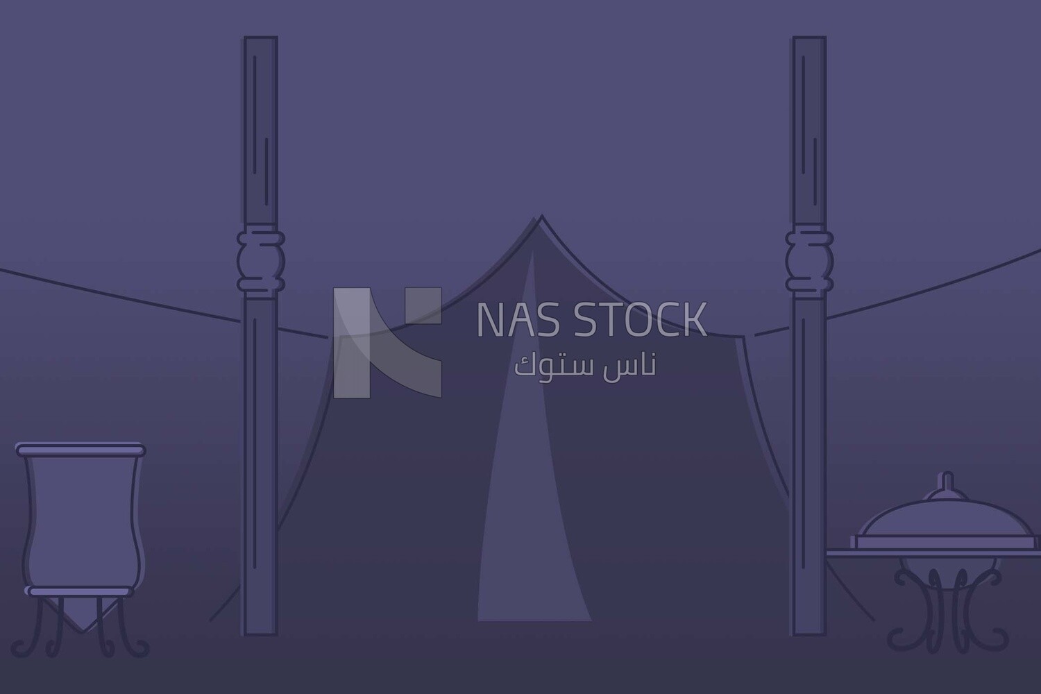 View of living room, wallpaper, vector illustrator