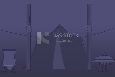 View of living room, wallpaper, vector illustrator