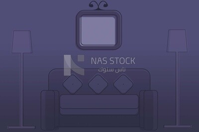 View of living room, wallpaper, vector illustrator