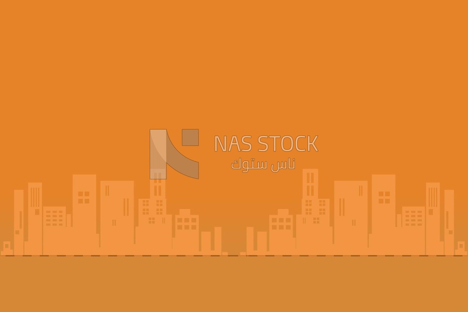 View of buildings, wallpaper, vector illustrator