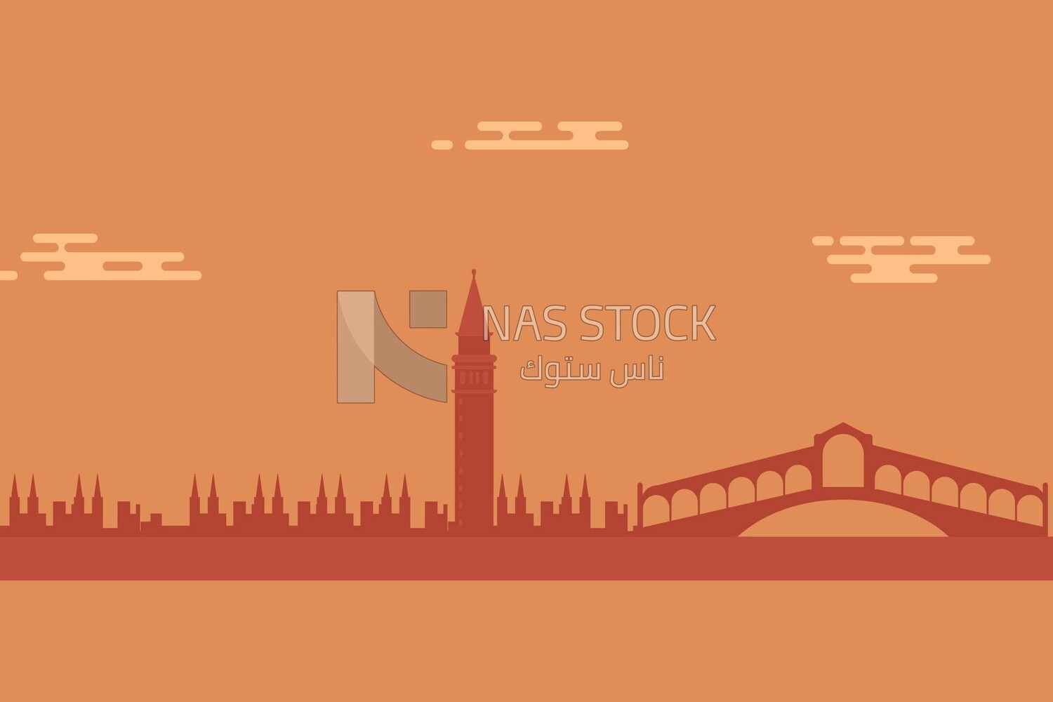 View of buildings in the city, wallpaper, vector illustrator