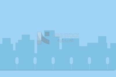 View of buildings, wallpaper, vector illustrator