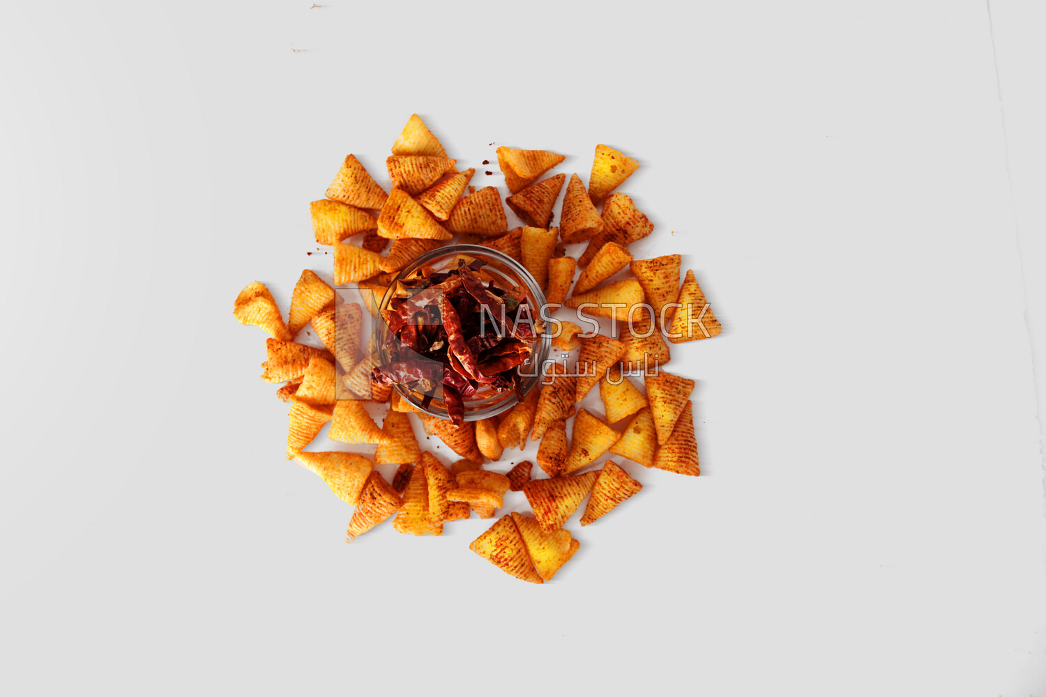 Delicious spicy crisps