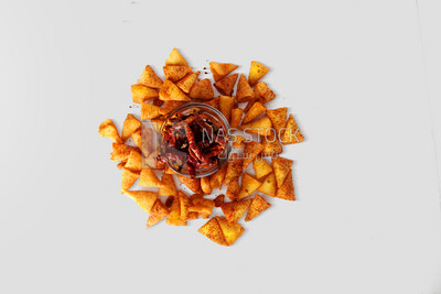 Delicious spicy crisps