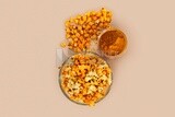 Cheese flavored popcorn