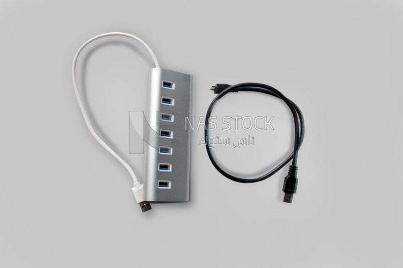 Cable with USB hub
