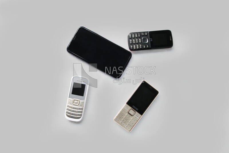 Different models of mobile phones