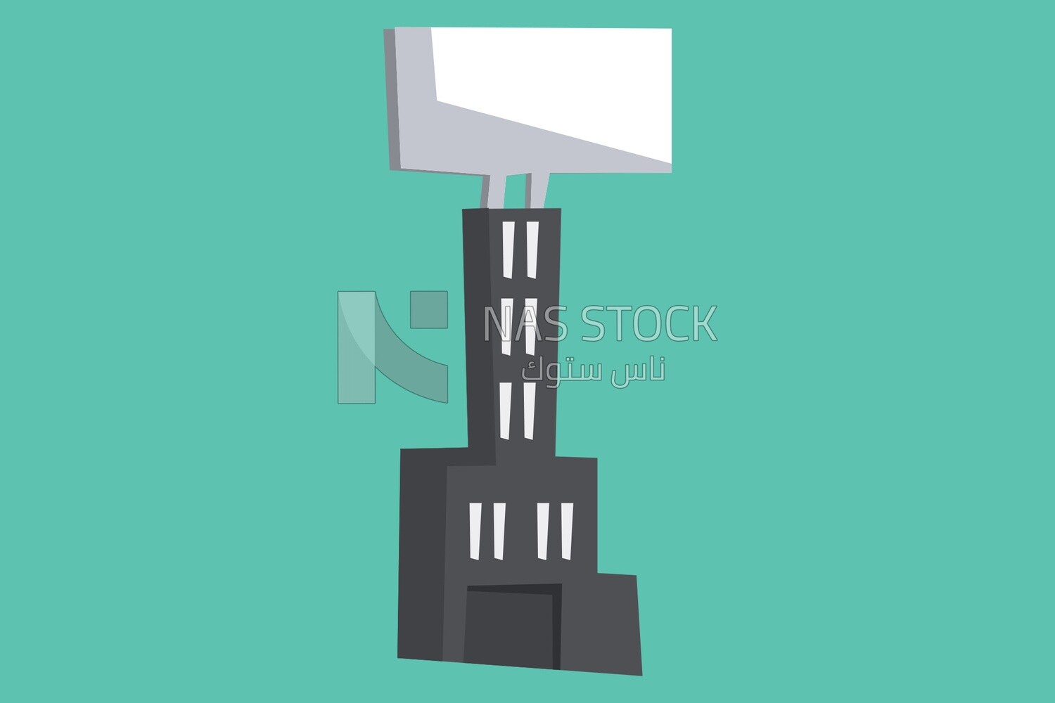 Building with a luminous sign